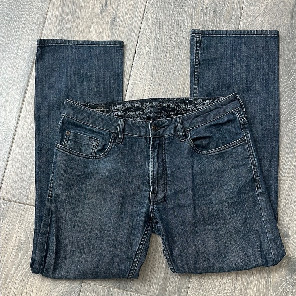 Buffalo David Bitton Medium to Dark Blue Straight Jeans